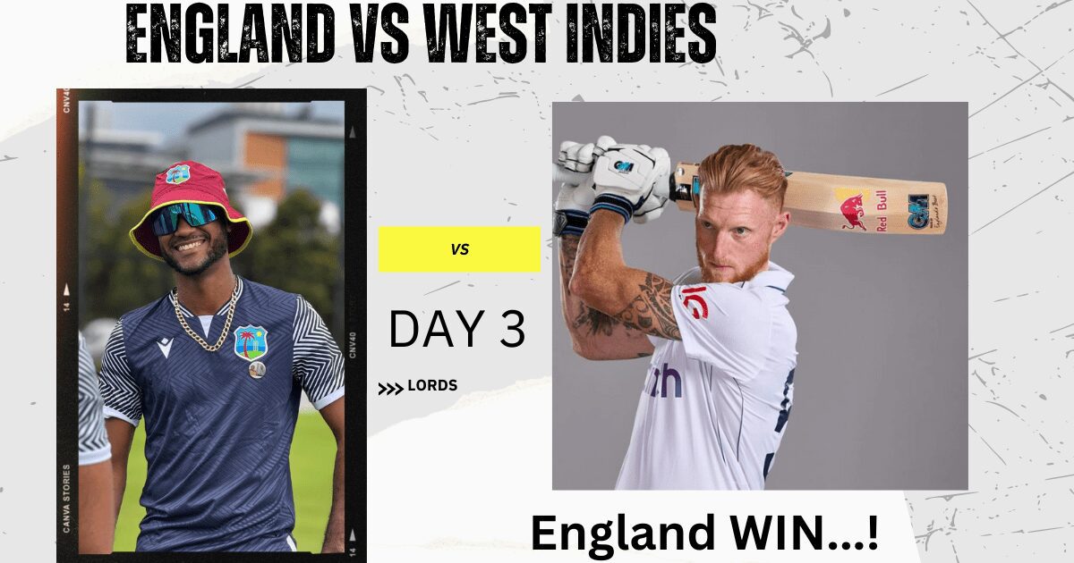 England's Victory Over West Indies