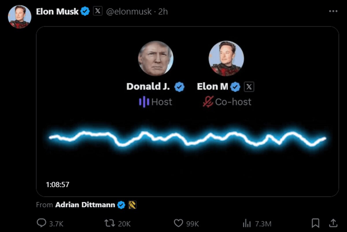 Elon Musk and Donald Trump Chat