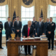 Trump signing the order